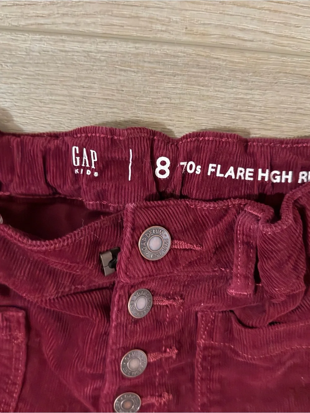 Girls' Gap Burgundy Corduroy Flare Pants